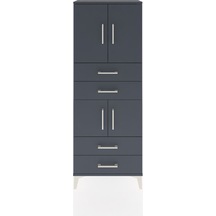 Arges Dolap 3 Raflı 4 Çekmeceli 4 Kapaklı 60x30x163 Antrasit-... Antrasit