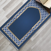 Evaşk Namazlık Dokuma Halı Kaymaz Muslumana Seccade80 x 130 Lacivert EVASK803H66