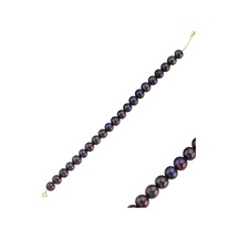 7,5 Mm Kadın Doğal İnci Bileklik 23 Cm / Rose Gümüş