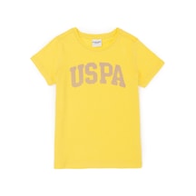 U.S. Polo Assn. Kız Çocuk Sarı Bisiklet Yaka Basic Tişört 50283360-VR044
