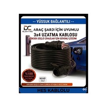 Hes Kablolu Evde Araç Şarjı Uyumlu 10 Metre 3x4 Mm Ttr Tam Bakır Bemis Kauçuk Fişli Ip44 Uzatma Seyyar Tüm Araçlar İçin Uyumlu - 877811289