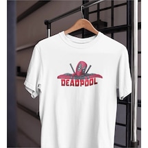 Startmore Unısex Kadın Erkek Deadpool X-men Marvel Siyah Beyaz Tasarım Baskılı % 100 Pamuk T-shirt Beyaz