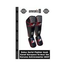 Delux Serisi Fighter Ayak Kaval Koruyucu Kırmızı Sm Koruma Antrenmanlar Aktif