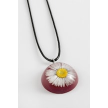 Ilkeshop Papatya Epoksi Kolye-vişne Çürüğü Çok renkli