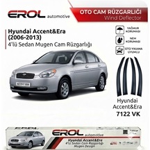 Hyundai Accent&era 2006-2013 4'lü Sedan Cam Rüzgarlığı Siyah