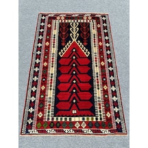 EL DOKUMA 130X200 KİLİM MODELİ HALI KIRMIZI NAMAZLIK SECCADE !