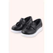 Erkek Çocuk Püskül Detaylı Siyah Sneaker 2512BK10003
