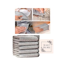 Yayke Çok Amaçlı Tel Bez Mikrofiber Inox Bez Telli Bulaşık Bezi 20 x 20 CM