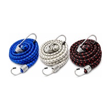 Bagaj Lastiği 3 Lü Set 90 Cm 6mm, Dolamaçlı Elastik Kordon, Çelik Kancalı, Yüksek Dayanımlı, Güvenli Yük Sabitleme İçin Profesyonel Kullanım
