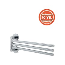 Çelik Banyo Paslanmaz Pirinç Flora 3 Lü Havluluk Krom