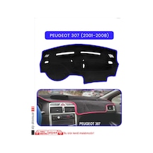 Peugeot 307 2001-2008 Torpido Koruma Halısı Mavi Kenar