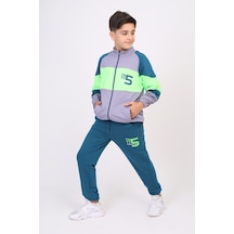 Toontoy Erkek Çocuk Tnty 5 Baskılı Eşofman Takım Koyu Gri