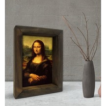 Bk Gift Mona Lisa Tasarımlı Dekoratif Doğal Masif Ahşap Çerçeve 1