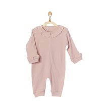 Andywawa Kız Bebek Yaka Detaylı Modal Kumaş Tulum Ac22209R Pembe