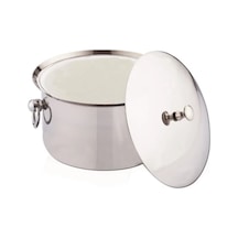 Paslanmaz Çelik Kapaklı Termoslu Buz Kovası 12x9 CM