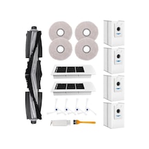 Unimarket Ecovacs Deebot X2 Omni/x2/x2 Pro/dex86 Robot Süpürge Yedek Parça Seti: Ana Fırça, Yan Fırça, Toz Torbası Süpürge Yedek Parçaları 1 Adet