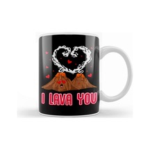 Funny I Lava You Volcano Valentine S Day Pun Kupa Bardak Porselen No7302 Karışık
