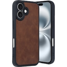 Ankaverse iPhone Uyumlu 16 Kılıf Aras Deri Kapak - Taba