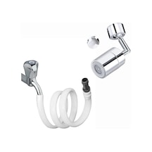 Mucit Home Toplanan Hortum Matik Hijyenik Wc Tuvalet Taharet Musluk Ucu Spiral Hortumu Krem - Beyaz