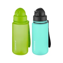 Uzspace 2'li Pipetli Tritan Matara Seti 400 Ml Fiftyfifty -3024seta Yeşil - Buz Mavisi