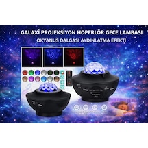 Samsung Uyumlu Galaxy Cover Projektör Bluetooth Hoperlör Sese Duyarlı Disko Parti Gece Lambası Tavan Aydınlatıcı