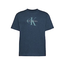 Calvin Klein Ss Hero Monologo Tee, R9f, S Mavi Erkek T-shirt