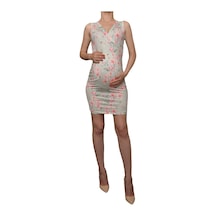 Luvmabelly Maternity 5511 Çiçekli Lohusa Emzirme Elbise-çok Renkli