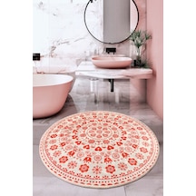 Venıce Kırmızı Djt Çap 140 Cm Banyo Halısı Kırmızı