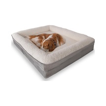 Felix Köpek Yatağı Gri Büyük 90x110 Cm, Visco Sünger,%100 Su Geçirmez Alez, Çıkarılabilir Yıkanabilir Kılıf