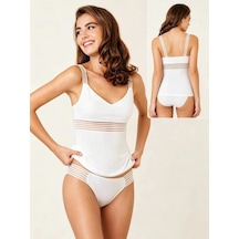 Pierre Cardin Atlet & Slip Kadın İç Giyim Takımı Ekru