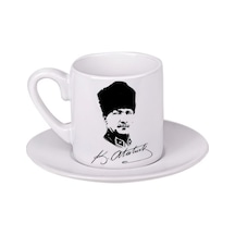 Atatürk Türk Kahvesi Fincanı 002 Beyaz