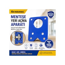 Senbang Menteşe Yeri Açma Aparatı Dolap Kapak Menteşe Montaj Şablonu Delik Açma Kılavuzu Mobilya Matkap Aparatı