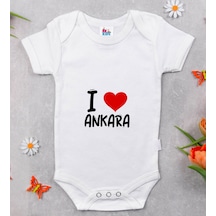 Bk Gift Bk Kids I Love Ankara Tasarımlı Bebek Body Zıbın - Model 1 0-3 Ay Sarı