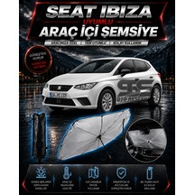 Seat Ibıza Araç Ön Cam Güneşliği Katlanabilir Şemsiye Oto Güneşlik Uv Korumalı Gölgelik Araba Oto Şemsiyesi