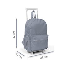Minik Yuva Çekçekli Sırt Çantası Pembe Rengarenk Dondurma Desenli Iki Bölmeli 24031 Mor Çok Renkli