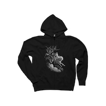 Burzum Ishi Krimpatul Siyah Fermuarlı Kapşonlu Sweatshirt