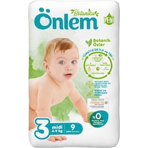 Önlem Bebek Bezi 3 Numara Yenidoğan 4-9 Kg Arası Deneme Boyu 9 Ad