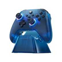 G3v2 Bluetooth Controller For Pc/switch/ıos/android, Hall Effect Joysticks, Rgb Lighting Gaming Controller,2 Programmable Buttons,1000mah Battery With Charging Station, Blue