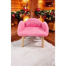Çocuk Sandalyesi, Pembe Rengi, Çocuk Pufu , Sırtlı Puf , Çocuk Puf, Çocuk Dinleme Koltuğu Pembe
