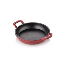 Silver Demir Döküm Sahan Tava 16cm - Bordo Parlak Siyah