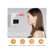 Duvar Tipi Temassız Kızılötesi Ateş Ölçer - C/ F Birim Geçişli, Yüksek Sıcaklık Alarmı, 32 C-43 C Ölçüm Aralığı