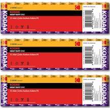 Kodak AAHZ-8+4 R6 Heavy Duty Zınc AA Kalem Pil 12 x 3'lü