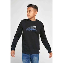 Tshirthane Nissan Skyline R34 Baskılı Unisex Çocuk Siyah Sweatshirt