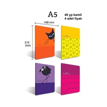 Look Pp Kapak Dikişli 40 Yp. Kareli 4lü Set Karışık