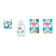 Aquabor Doğal Mineralli Tablet + Sıvı Beyaz + 4 Kg Renkliler + 4 Kg Beyaz 4 Lü Set 19344109