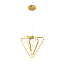 Üçgen 3'lü Oturma Odası Led Avize 2441-s71-4u-gy Gold