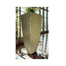 Msl-219 Metal Dekoratif Vazo 100x37x39,5x22 Cm Büyük Boy Modern Şık Salon Vazo Altın