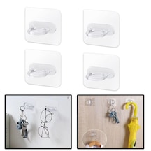 Yapışkanlı Yüzük Eşya Tutucu Banyo ,mutfak Askılığı Al4759 4 Adet
