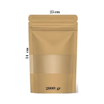 Kraft Pencereli Doypack 50'li 25 x 34 CM