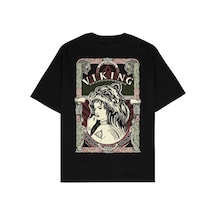 Adrift Viking Siyah Oversize Unisex T-shirt Siyah